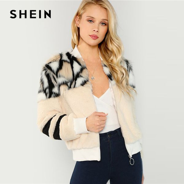 shein multicolor o-ring zip up faux fur coat casual stand collar long sleeve highstreet outerwear women winter short coats, Black
shein multicolor o-ring zip up faux fur coat casual stand collar long sleeve highstreet outerwear women winter short coats, Black