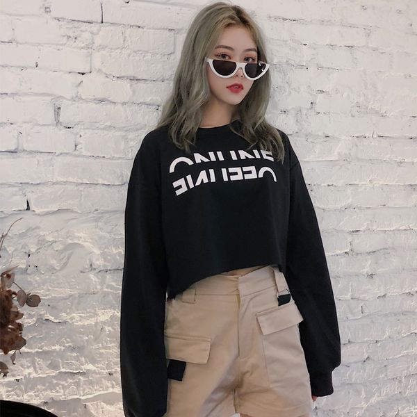 women's clothing plus size fashions korean casual hoodies autumn new sweatshirts short pullovers harajuku long sleeve womens, Black
women's clothing plus size fashions korean casual hoodies autumn new sweatshirts short pullovers harajuku long sleeve womens, Black