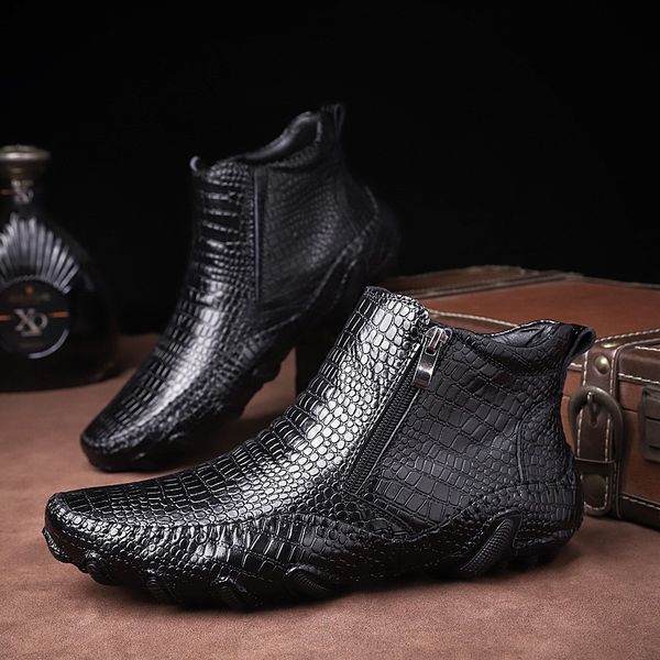 emosewa 2020 new autumn winter fashion men boots vintage style casual men shoes high-cut lace-up warm boots plus size 38-47, Black
emosewa 2020 new autumn winter fashion men boots vintage style casual men shoes high-cut lace-up warm boots plus size 38-47, Black