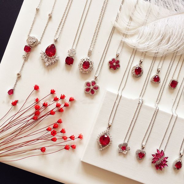 necklaces pendants for women s925 sterling silver vintage ruby red cubic zirconia fine jewelry clavicular chain accessories
necklaces pendants for women s925 sterling silver vintage ruby red cubic zirconia fine jewelry clavicular chain accessories