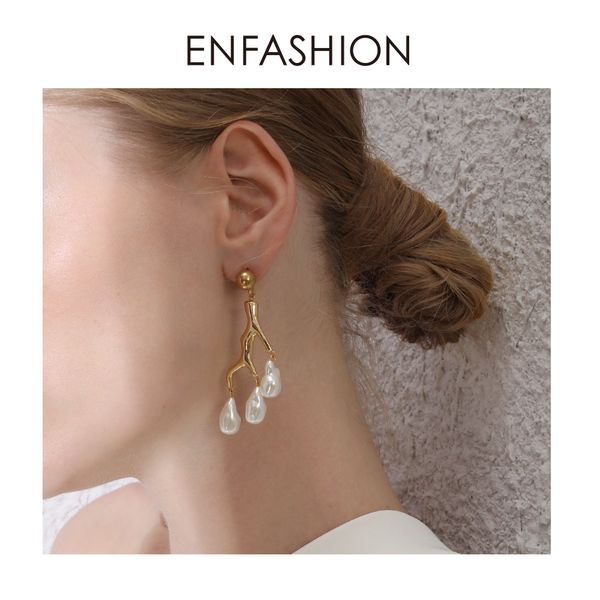 enfashion metal coral irregular pearl drop earrings for women gold color branches statement dangle earings fashion jewelry e1090, Silver
enfashion metal coral irregular pearl drop earrings for women gold color branches statement dangle earings fashion jewelry e1090, Silver
