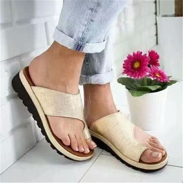 women pu sandals comfy platform flat sole ladies casual soft big toe foot correction sandal orthopedic bunion corrector, Black 
women pu sandals comfy platform flat sole ladies casual soft big toe foot correction sandal orthopedic bunion corrector, Black