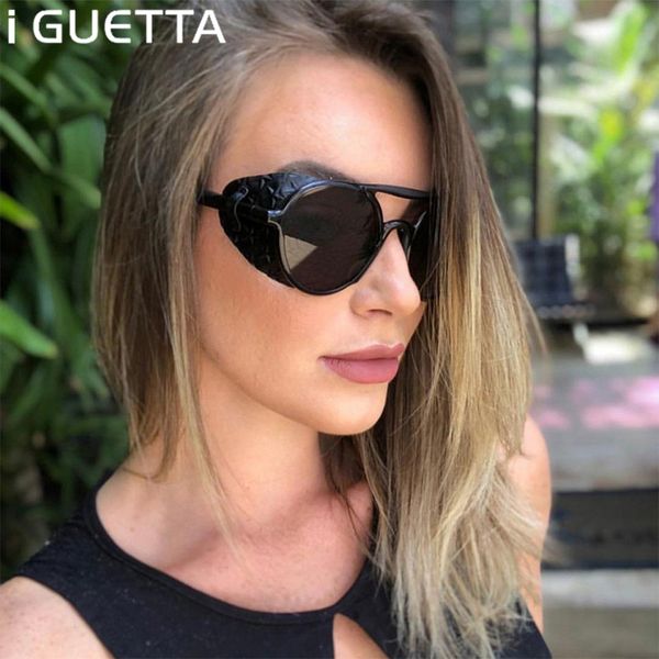 iguetta brand punk sunglasses women/men 2019 fashion leather decoration cool driving glasses uv400 gh-092, White;black
iguetta brand punk sunglasses women/men 2019 fashion leather decoration cool driving glasses uv400 gh-092, White;black