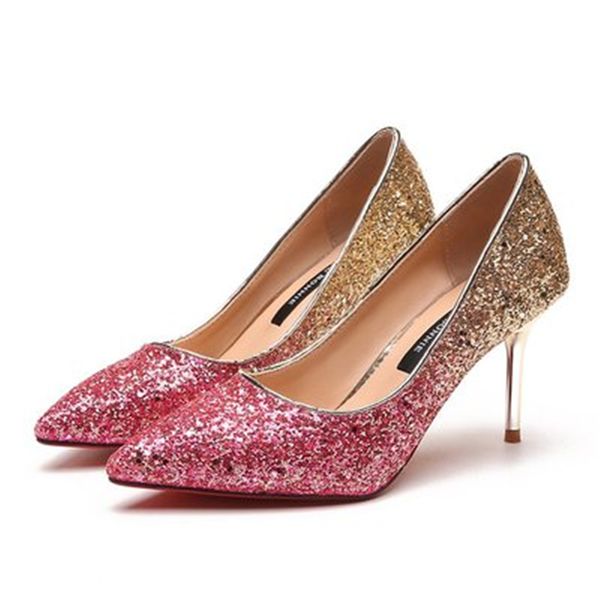 single shoe girl women's shoes sequin nightclub pinnacle high heels female shallow mouth wedding bridesmaids pumps, Black
single shoe girl women's shoes sequin nightclub pinnacle high heels female shallow mouth wedding bridesmaids pumps, Black