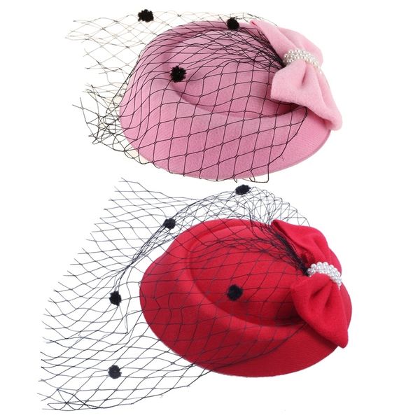 2 шт женские fascinators hat дот hat коктейль hat с зажимом dot veil bowknot волос, красный розовый другие партии событие поставки
2 шт женские fascinators hat дот hat коктейль hat с зажимом dot veil bowknot волос, красный розовый другие партии событие поставки