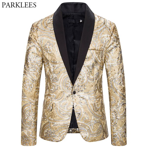 mens gold embellished sequins blazer shiny glitter mens suit jacket nightclub wedding party blazer men stage prom costume homme, White;black
mens gold embellished sequins blazer shiny glitter mens suit jacket nightclub wedding party blazer men stage prom costume homme, White;black