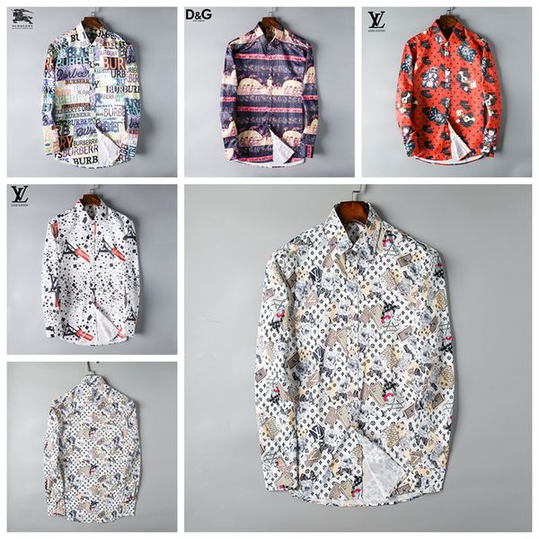 Luxury Mens Designer Long Sleeve Shirts Firmate Business Dress Shirts Fashion Casual Brand Shirt Print Slim Shirt Homme Button Up Tops 164
Luxury Mens Designer Long Sleeve Shirts Firmate Business Dress Shirts Fashion Casual Brand Shirt Print Slim Shirt Homme Button Up Tops 164