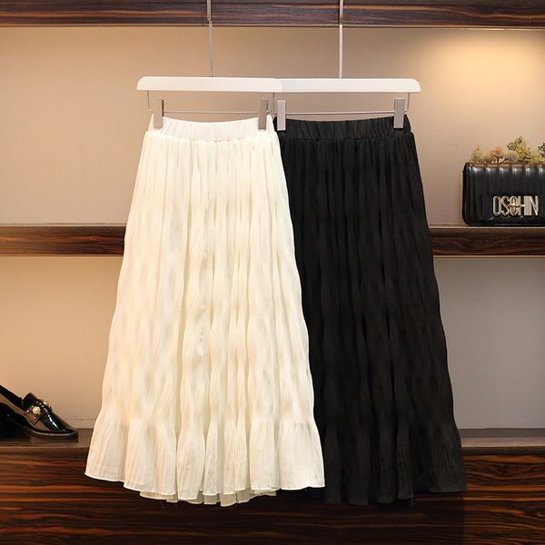 coigarsam 4xl plus size women skirt new spring pleated high waist skirts black apricot 5180
coigarsam 4xl plus size women skirt new spring pleated high waist skirts black apricot 5180