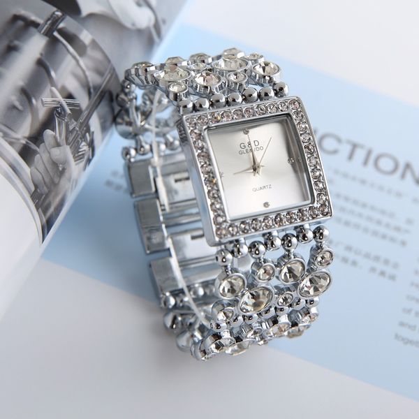 2018 g&d luxury brand women's bracelet watches diamond silver ladies dress watch quartz wristwatches relogio feminino clock gift, Slivery;brown
2018 g&d luxury brand women's bracelet watches diamond silver ladies dress watch quartz wristwatches relogio feminino clock gift, Slivery;brown