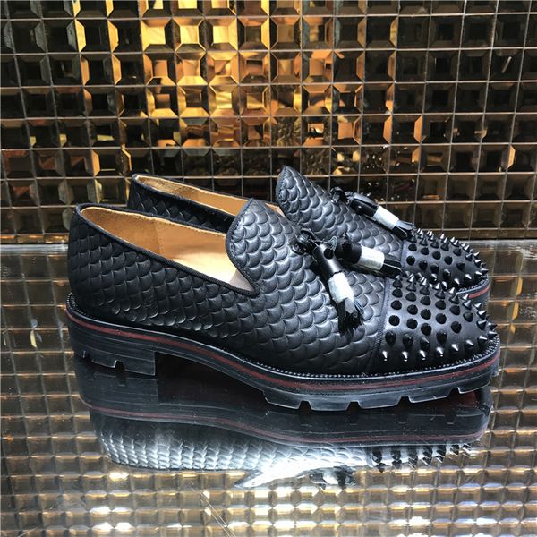 brand red bottom loafers luxury red bottom oxfords shoes fish-scale black genuine leather with tassel dress shoes for mens slip on flats
brand red bottom loafers luxury red bottom oxfords shoes fish-scale black genuine leather with tassel dress shoes for mens slip on flats