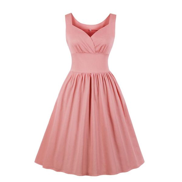 casual dresses sisjuly summer elegant solid color vintage dress sleeveless v-neck a-line pleated party mid-calf retro swing 1950s, Black;gray
casual dresses sisjuly summer elegant solid color vintage dress sleeveless v-neck a-line pleated party mid-calf retro swing 1950s, Black;gray
