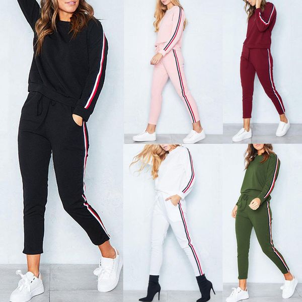 klv 2019 women's sportswear 2 long-sleeved pullover sportswear and pants two-piece jogging suit 5.22, White
klv 2019 women's sportswear 2 long-sleeved pullover sportswear and pants two-piece jogging suit 5.22, White