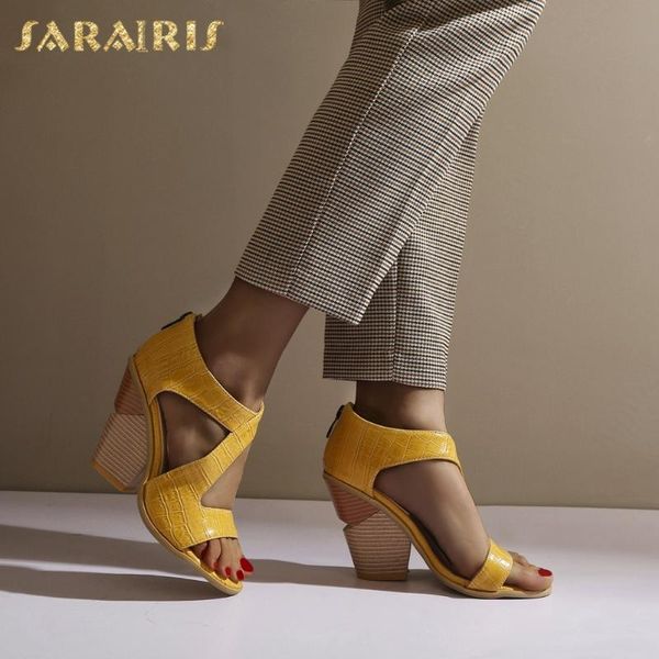 sarairis wholesale new large size 48 customized square high heels zipper design summer sandals woman shoes women, Black
sarairis wholesale new large size 48 customized square high heels zipper design summer sandals woman shoes women, Black