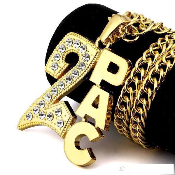 fashion rock 24k gold plated hip hop rapper dj alloy 2pac letter crystal 2 pac letter pendants long necklaces 80cm long jewelry, Silver
fashion rock 24k gold plated hip hop rapper dj alloy 2pac letter crystal 2 pac letter pendants long necklaces 80cm long jewelry, Silver