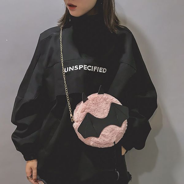 woman halloween ladies bat bag with black small wing heart-shaped tail devil ear bag cartoon plush winter crossbody shouldr bags
woman halloween ladies bat bag with black small wing heart-shaped tail devil ear bag cartoon plush winter crossbody shouldr bags