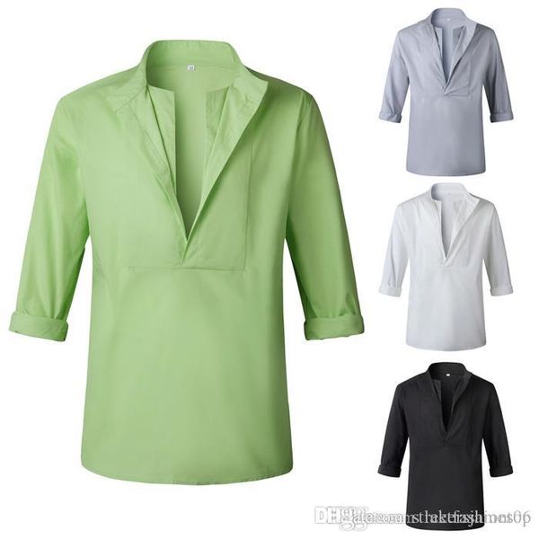 mens лето конструктор вскользь тенниска new solid color stand collar сыпучие пляжный вскользь homme tshirt, White;black
mens лето конструктор вскользь тенниска new solid color stand collar сыпучие пляжный вскользь homme tshirt, White;black