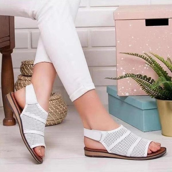 2020 new summer women flat sandals hollow out ladies pu leather flat shoes casual fashion peep toe rome female shoes size 36-43, Black
2020 new summer women flat sandals hollow out ladies pu leather flat shoes casual fashion peep toe rome female shoes size 36-43, Black