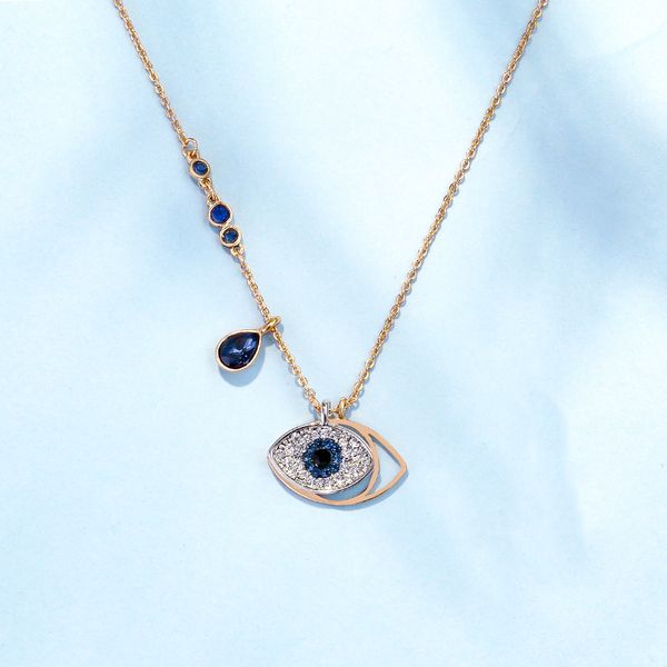 s925 silver devils eye necklace