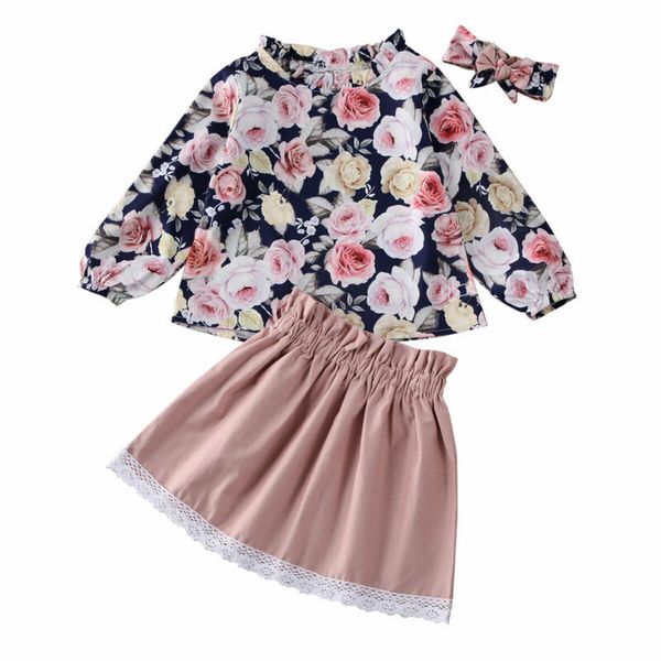 2-6y toddler baby girl kids clothes sets long sleeve flower + lace skirt + headband 3pcs outfit set, White
2-6y toddler baby girl kids clothes sets long sleeve flower + lace skirt + headband 3pcs outfit set, White