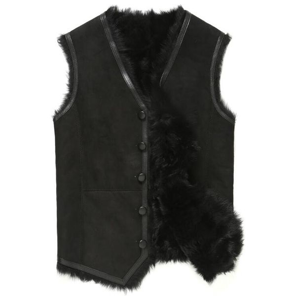 fur vest men shearling jacket fur coat tuscany wool outerwear short v collar leather coat tj43, Black
fur vest men shearling jacket fur coat tuscany wool outerwear short v collar leather coat tj43, Black