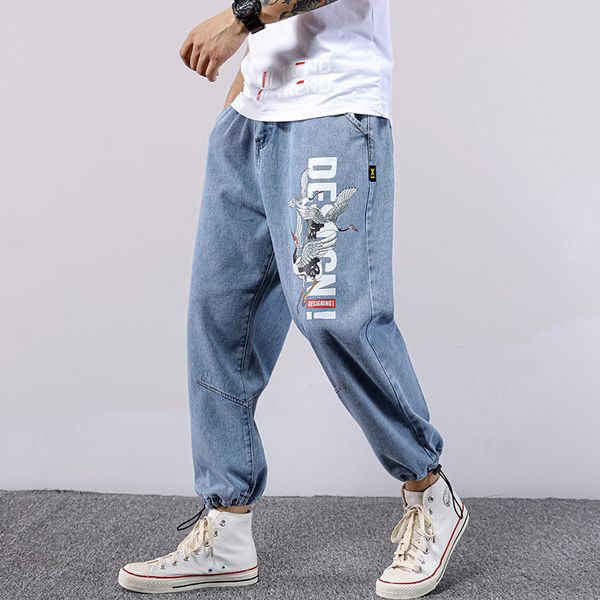 trendy men's big 2020 spring and summer new daddy jeans loose fat plus plus print small leg jeans, Blue
trendy men's big 2020 spring and summer new daddy jeans loose fat plus plus print small leg jeans, Blue