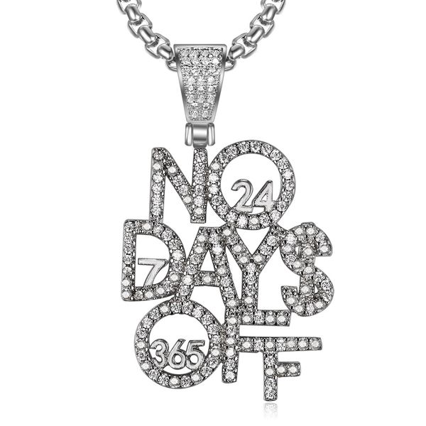 hip hop iced out solid letter no day off pendant necklace silver plated men charm jewelry gift
hip hop iced out solid letter no day off pendant necklace silver plated men charm jewelry gift