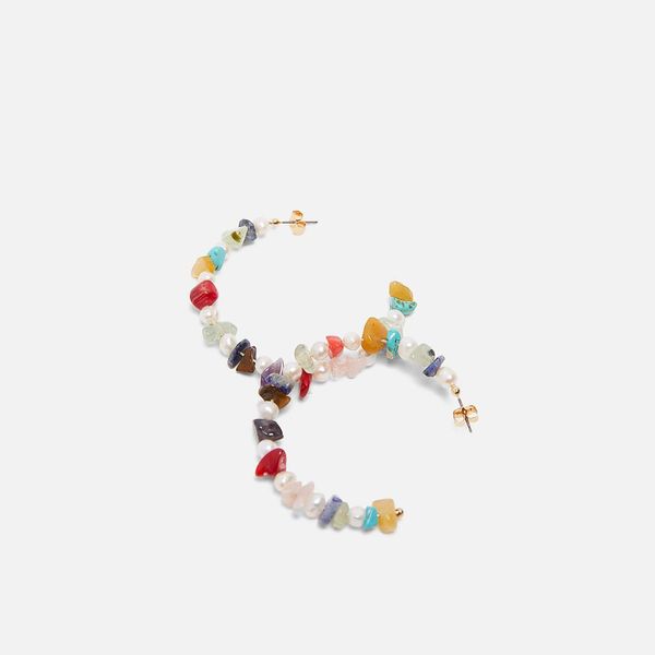 handmade stone beads round big hoop earrings for women girls bohemian ethnic statement earring 2019 fashion jewelry wholesale, Golden;silver
handmade stone beads round big hoop earrings for women girls bohemian ethnic statement earring 2019 fashion jewelry wholesale, Golden;silver