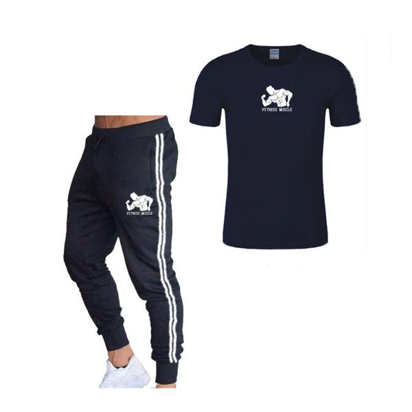 selling summer mesh t-shirt+sweatpants set fitness jogger pants side stripes printed trousers men's tracksuits sets, Black;blue
selling summer mesh t-shirt+sweatpants set fitness jogger pants side stripes printed trousers men's tracksuits sets, Black;blue