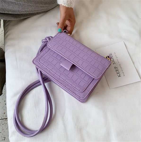 new women crocodile print version single shoulder across fashion simple small square bag ph-cfy20051945