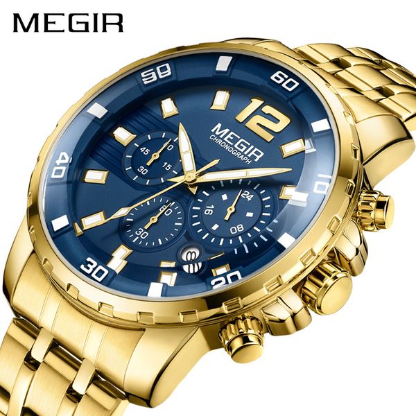 megir chronograph quartz men watch brand luxury army military wrist watches clock men relogio masculino business wristwatch, Slivery;brown
megir chronograph quartz men watch brand luxury army military wrist watches clock men relogio masculino business wristwatch, Slivery;brown