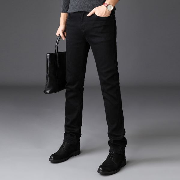 spring autumn fashion men jeans vintage simple pantalon black color slim fit casual business pants elastic classical jeans homme, Blue
spring autumn fashion men jeans vintage simple pantalon black color slim fit casual business pants elastic classical jeans homme, Blue