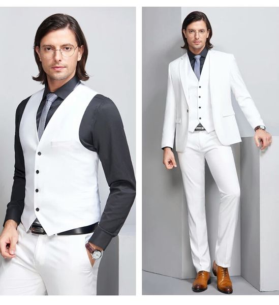 custom white italy men suits for wedding slim fit groom tuxedo 3piece latest coat pants vest vintage costume homme men blazer jacket, Black;gray
custom white italy men suits for wedding slim fit groom tuxedo 3piece latest coat pants vest vintage costume homme men blazer jacket, Black;gray