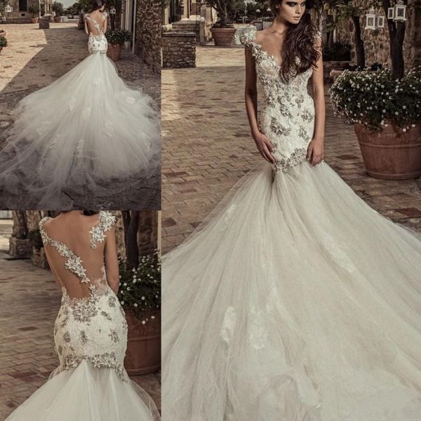 elegant mermaid wedding dresses cap sleeve scoop neck lace tulle sweep train bridal gowns custom size plus size wedding dress, White
elegant mermaid wedding dresses cap sleeve scoop neck lace tulle sweep train bridal gowns custom size plus size wedding dress, White