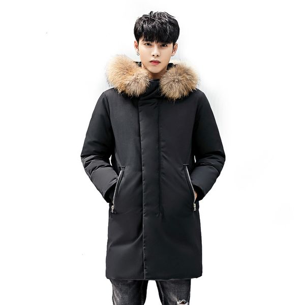real fur collar hood men's down 2018 new down jacket for men,winter coat men hooded jackets thick warm casual jackets long 1780, Black
real fur collar hood men's down 2018 new down jacket for men,winter coat men hooded jackets thick warm casual jackets long 1780, Black