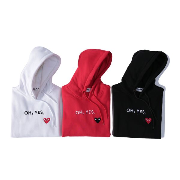 designer hoodie for men luxury swearshirt new fashion brand hoody women with letter oh yes red heart embroidery b100431x, Black
designer hoodie for men luxury swearshirt new fashion brand hoody women with letter oh yes red heart embroidery b100431x, Black