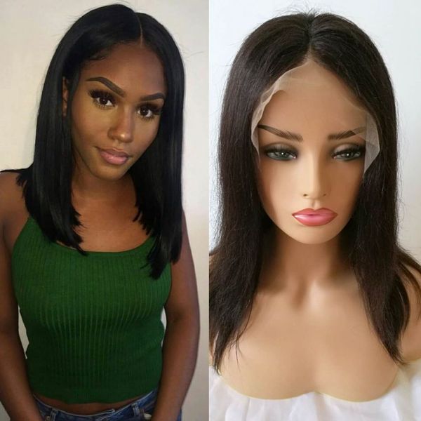 brazilian straight lace front wig for women natural color short human hair bob wigs middle part 130% density, Black;brown
brazilian straight lace front wig for women natural color short human hair bob wigs middle part 130% density, Black;brown