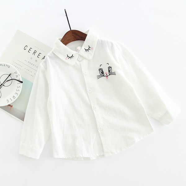 2019 spring and autumn new products childrenswear baby girls children bunny meng eye shirt children fold-down collar solid color, White
2019 spring and autumn new products childrenswear baby girls children bunny meng eye shirt children fold-down collar solid color, White