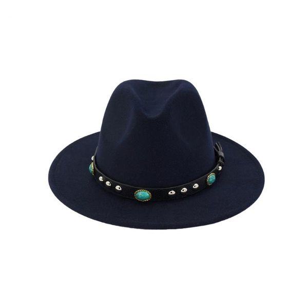2020 women men wool fedora hat with punk belt wide brim hat outdoor travel casual jazz size 56-58cm, Blue;gray
2020 women men wool fedora hat with punk belt wide brim hat outdoor travel casual jazz size 56-58cm, Blue;gray
