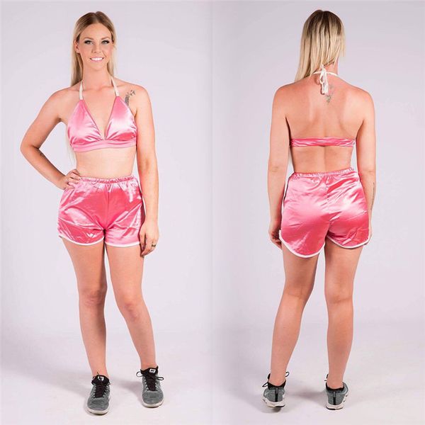 Summer Sexy Designer Female Sleepwear Sexy Womens V Neck Pajama Sets Fashion Womens Solid Halter Underwear
Summer Sexy Designer Female Sleepwear Sexy Womens V Neck Pajama Sets Fashion Womens Solid Halter Underwear