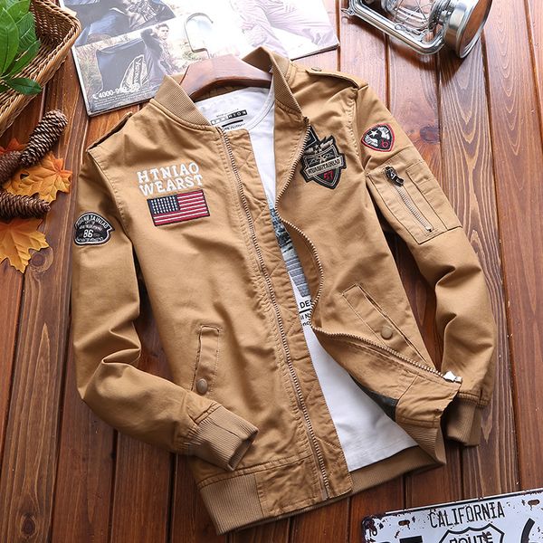 new style slim fit casual versatile pilots jacket men's pure cotton washing jacket men style coat, Black;brown
new style slim fit casual versatile pilots jacket men's pure cotton washing jacket men style coat, Black;brown