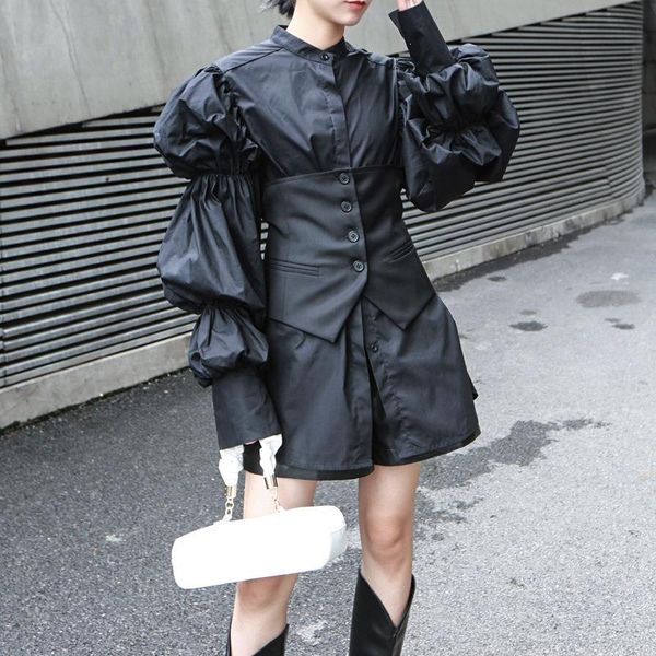 women fashion button high waist vest pockets 2020 casual split bodycon vest black sheath vests, Black;white
women fashion button high waist vest pockets 2020 casual split bodycon vest black sheath vests, Black;white