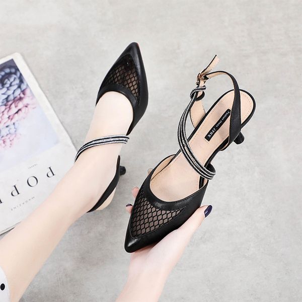 women's sandals summer new 2020 fashion wild red hollow fine heel with pointed pointed buckle sandals women's shoes, Black
women's sandals summer new 2020 fashion wild red hollow fine heel with pointed pointed buckle sandals women's shoes, Black