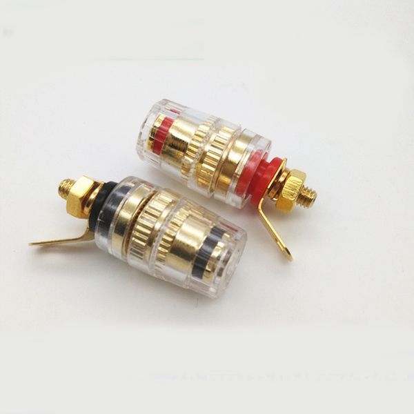 

8pcs speaker soldered terminal binding post gold plated 31mm connector for 4mm banana plug jack