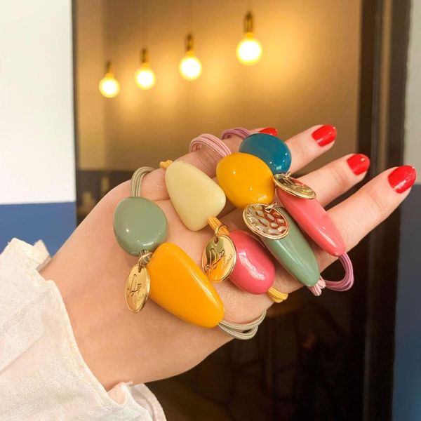 120pcs/lot diy simple candy colore acrylic hair band marble chocolate geometry rubber band hair styling tools accessories ha1730, Brown
120pcs/lot diy simple candy colore acrylic hair band marble chocolate geometry rubber band hair styling tools accessories ha1730, Brown