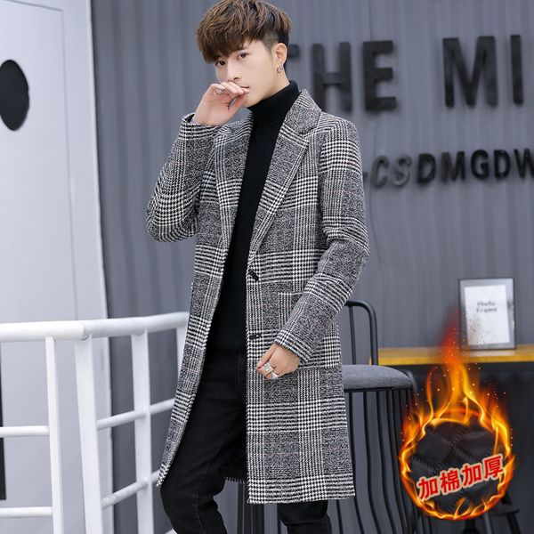 winter large size men's coat long wool coats man popular youth clothing new thicken men's lattice woolen coat 1389, Black
winter large size men's coat long wool coats man popular youth clothing new thicken men's lattice woolen coat 1389, Black