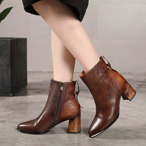fashion simple style retro women's boots 2019 fall & winter lady's pointed toe oil wax genuine leather short boot handmade comfort, Black
fashion simple style retro women's boots 2019 fall & winter lady's pointed toe oil wax genuine leather short boot handmade comfort, Black