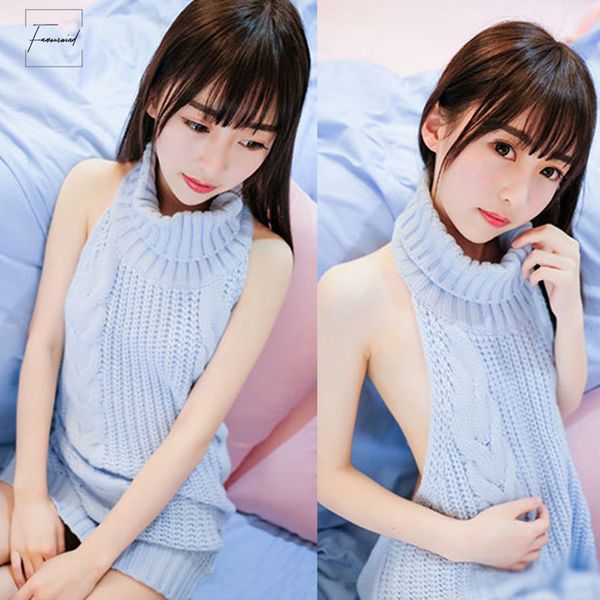 sweater women fall fashion virgin killer sweater korean off shoulder backless womens sweaters turtleneck knitting pullovers, White;black
sweater women fall fashion virgin killer sweater korean off shoulder backless womens sweaters turtleneck knitting pullovers, White;black