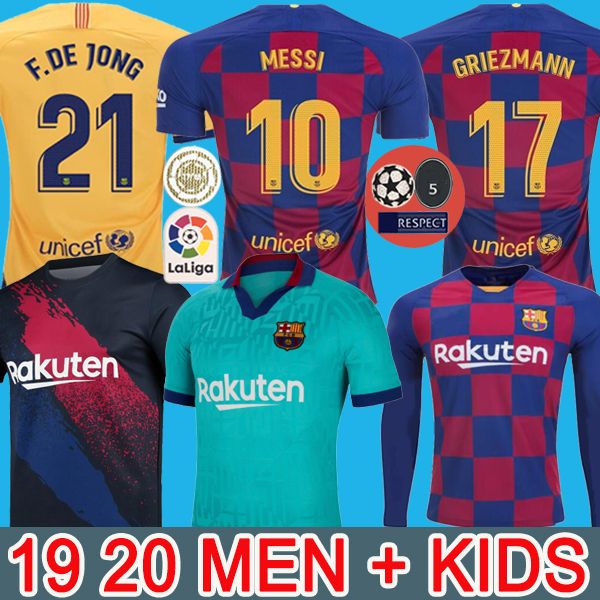 FC BARCELONA soccer jerseys 19 20 Camisetas de Fútbol ANSU FATI 2019 2020 Messi GRIEZMANN DE JONG Maillots de football shirt men + kids
FC BARCELONA soccer jerseys 19 20 Camisetas de Fútbol ANSU FATI 2019 2020 Messi GRIEZMANN DE JONG Maillots de football shirt men + kids