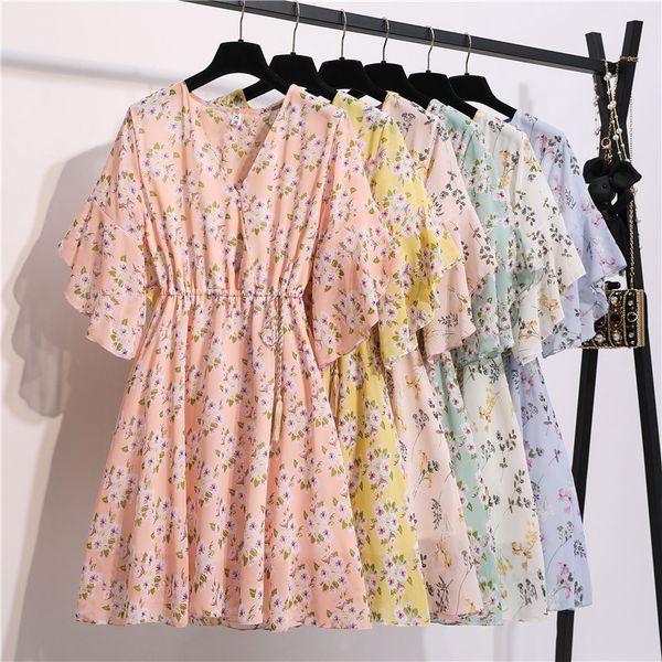 ruffle sleeve elastic sweet elegant dresses 2020 summer v-neck floral chiffon dress women casaul floral print dress with lining, Black;gray
ruffle sleeve elastic sweet elegant dresses 2020 summer v-neck floral chiffon dress women casaul floral print dress with lining, Black;gray