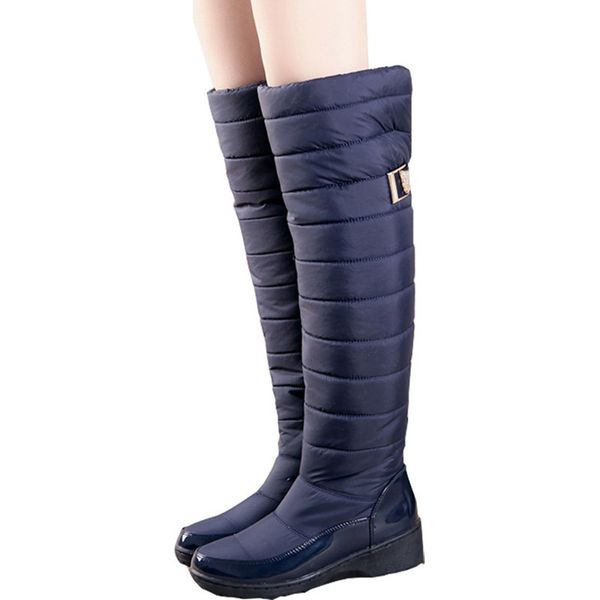 russia winter boots women warm knee high boots round toe down fur ladies fashion thigh snow boots shoes waterproof botas, Black
russia winter boots women warm knee high boots round toe down fur ladies fashion thigh snow boots shoes waterproof botas, Black